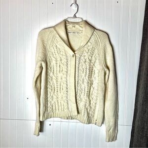 Woolrich Women's‎ Cream Cardigan Sweater